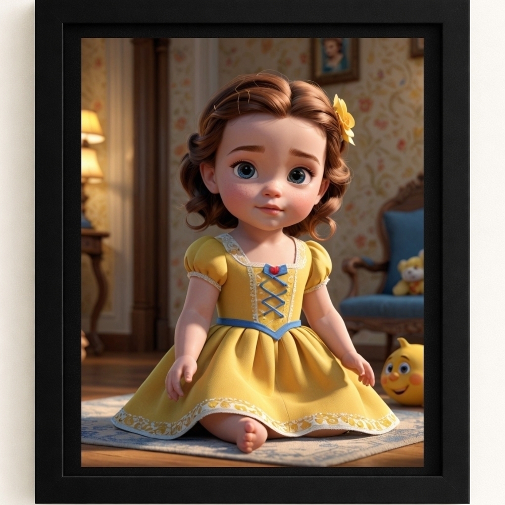 A.I. Belle Toddler Dress Art Print In A 8x10 Frame